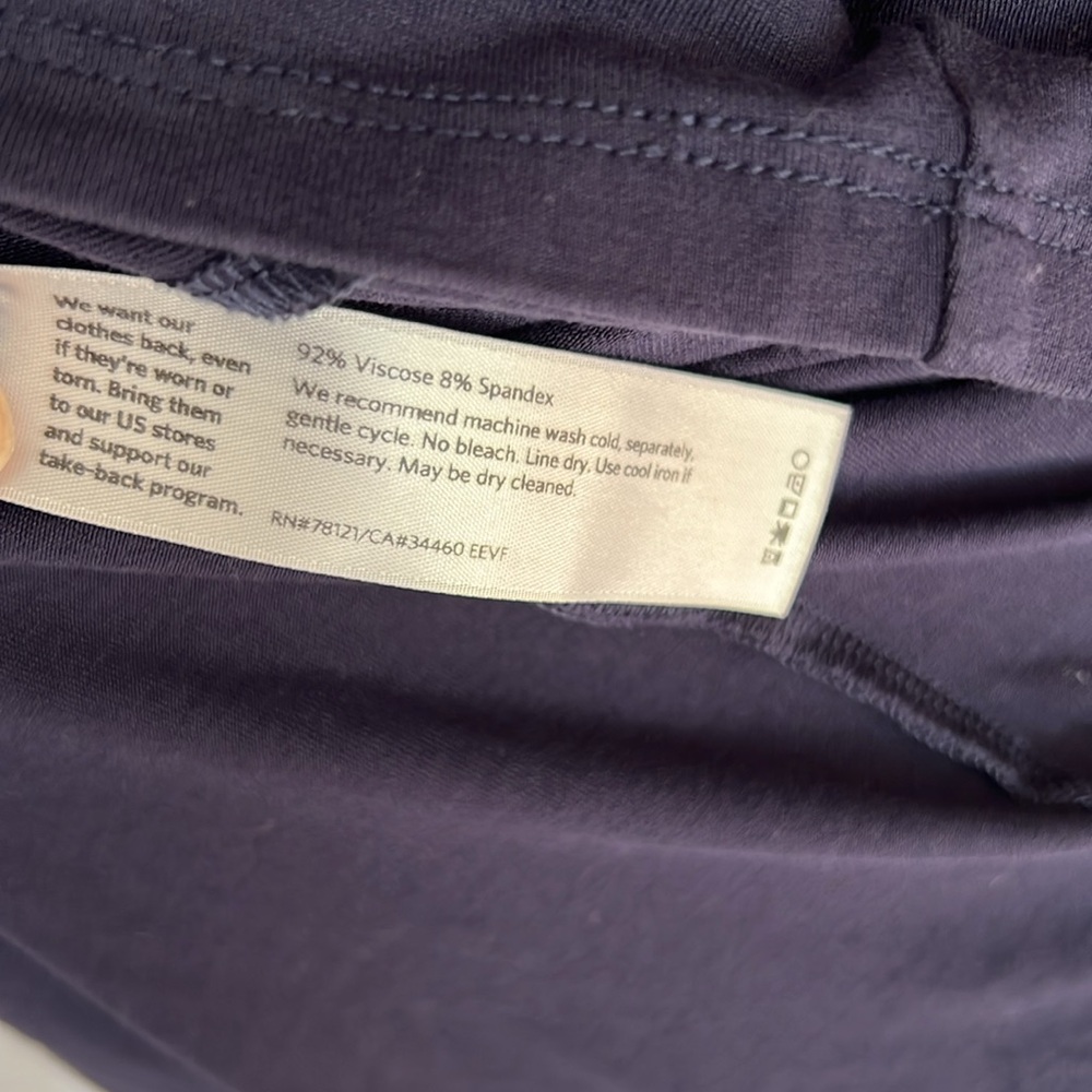 Eileen Fisher Navy Blue Stretch Jersey Tank Dress Size Medium Petite - Picture 7 of 7